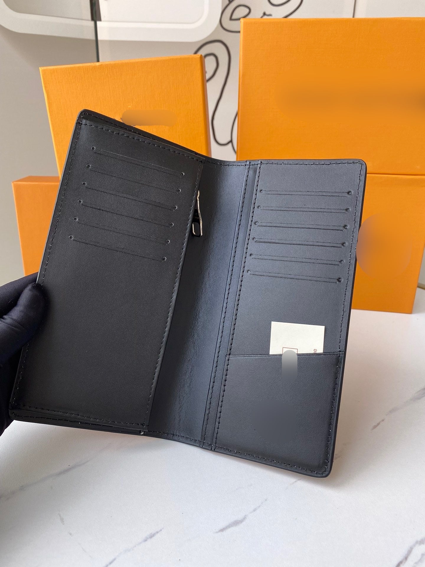 Small Logo Black Large Bi-Fold Wallet - PREORDER