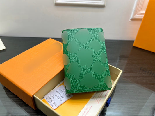 Green Small Bi-Fold Wallet - PREORDER