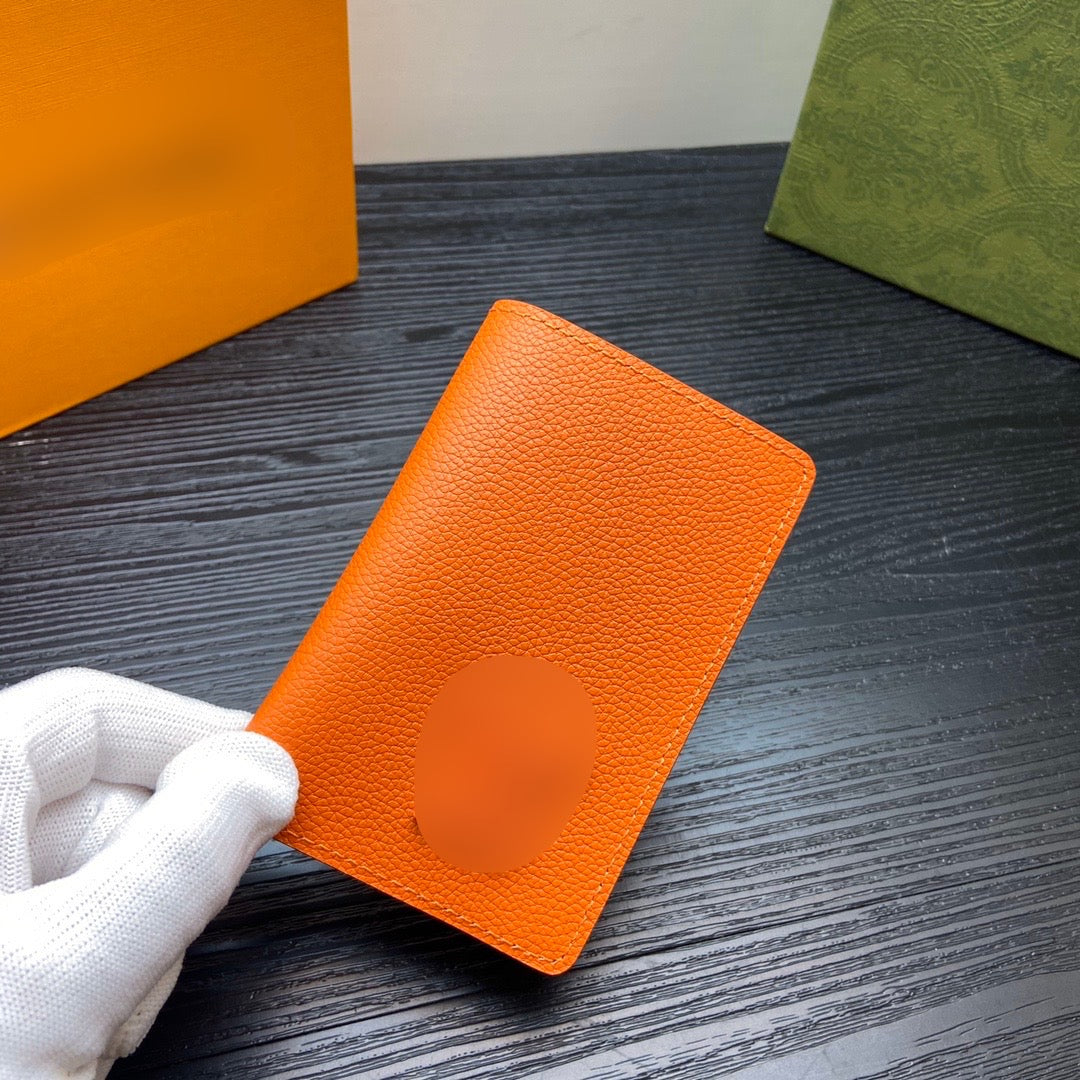 Orange Small Logo Small Bi-Fold Wallet - PREORDER