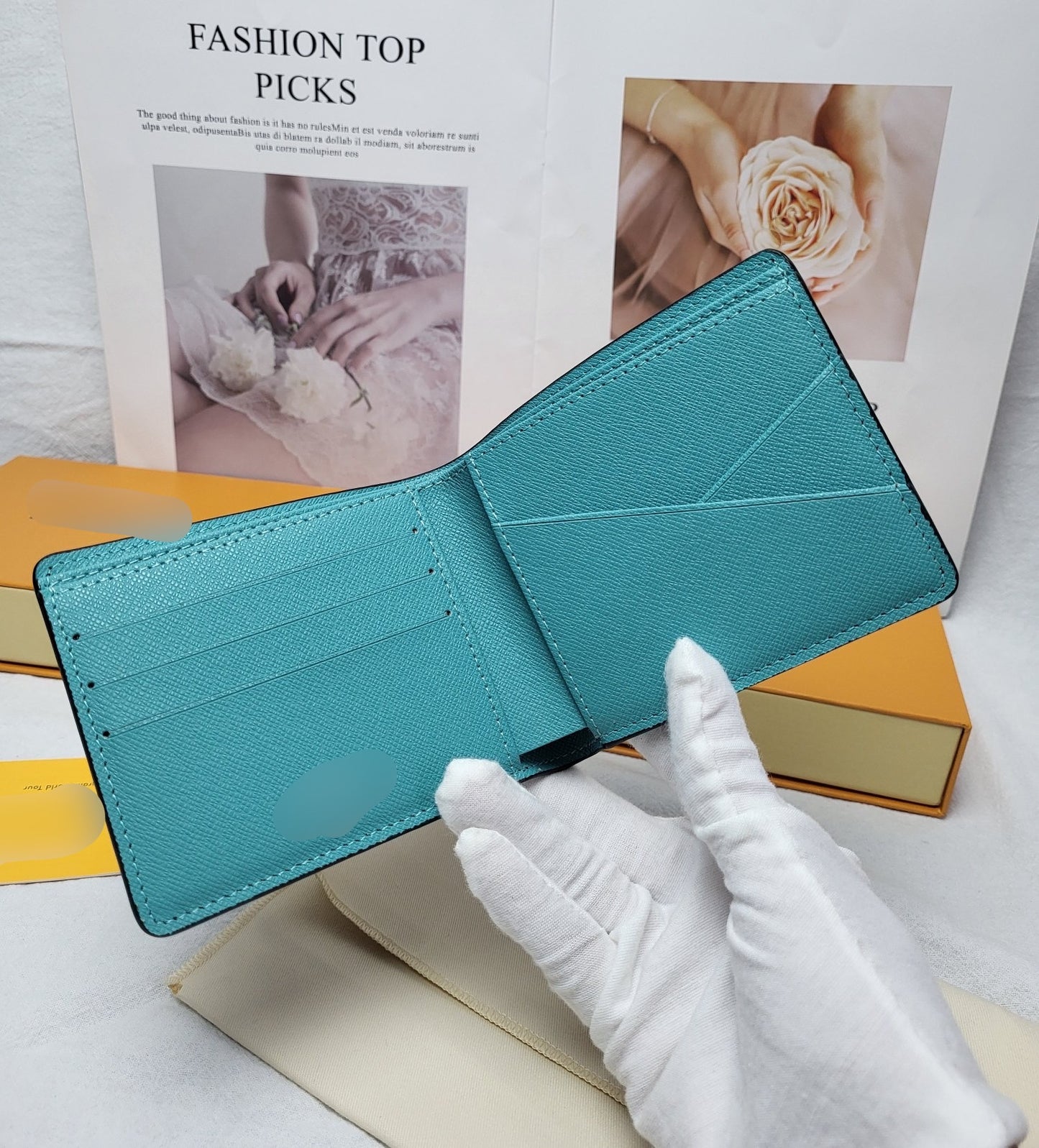 Teal Spray Paint Medium Bi-Fold Wallet - PREORDER