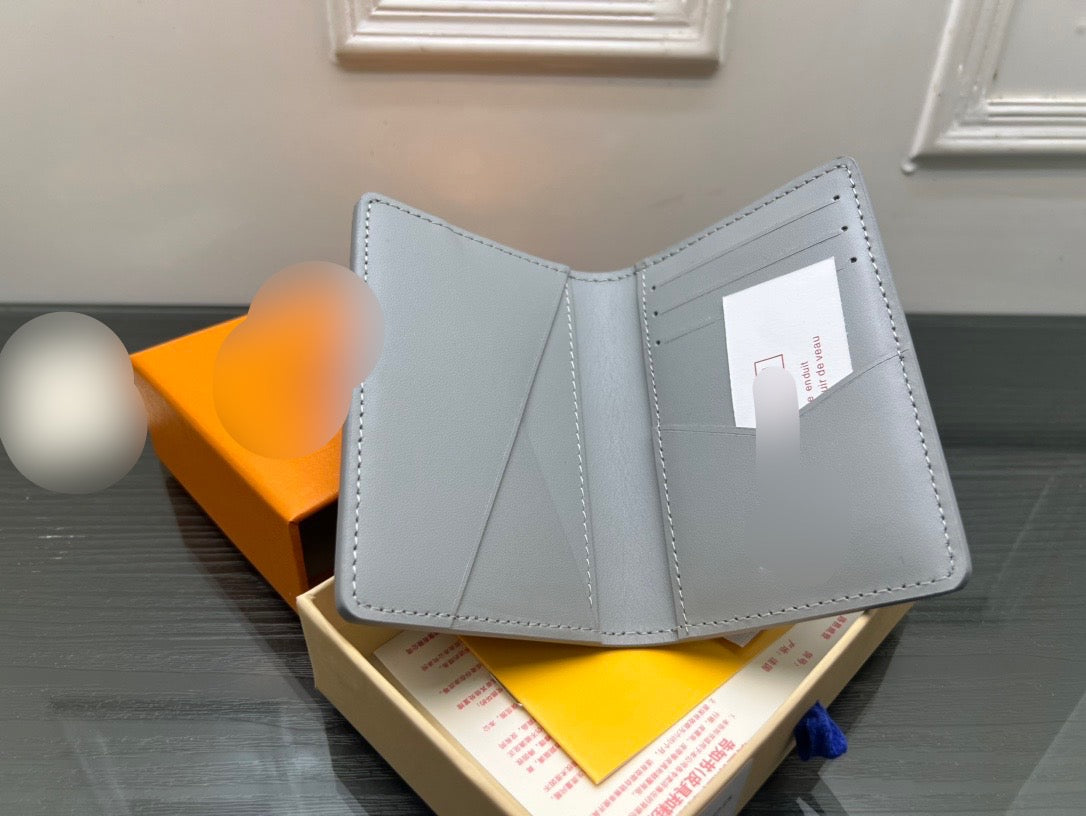 Gray Monogram Small Bi-Fold Wallet - PREORDER