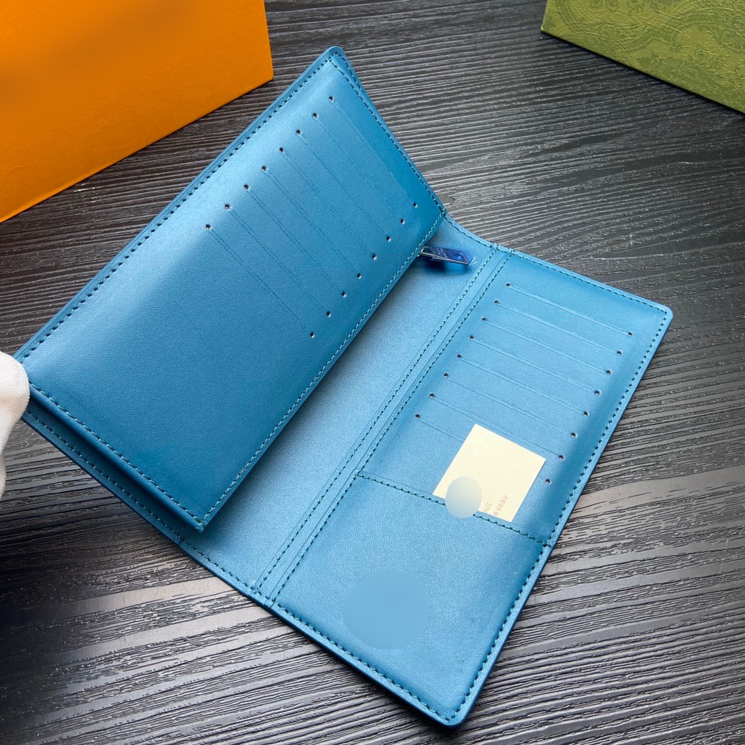 Blue Small Logo Large Bi-Fold Wallet - PREORDER