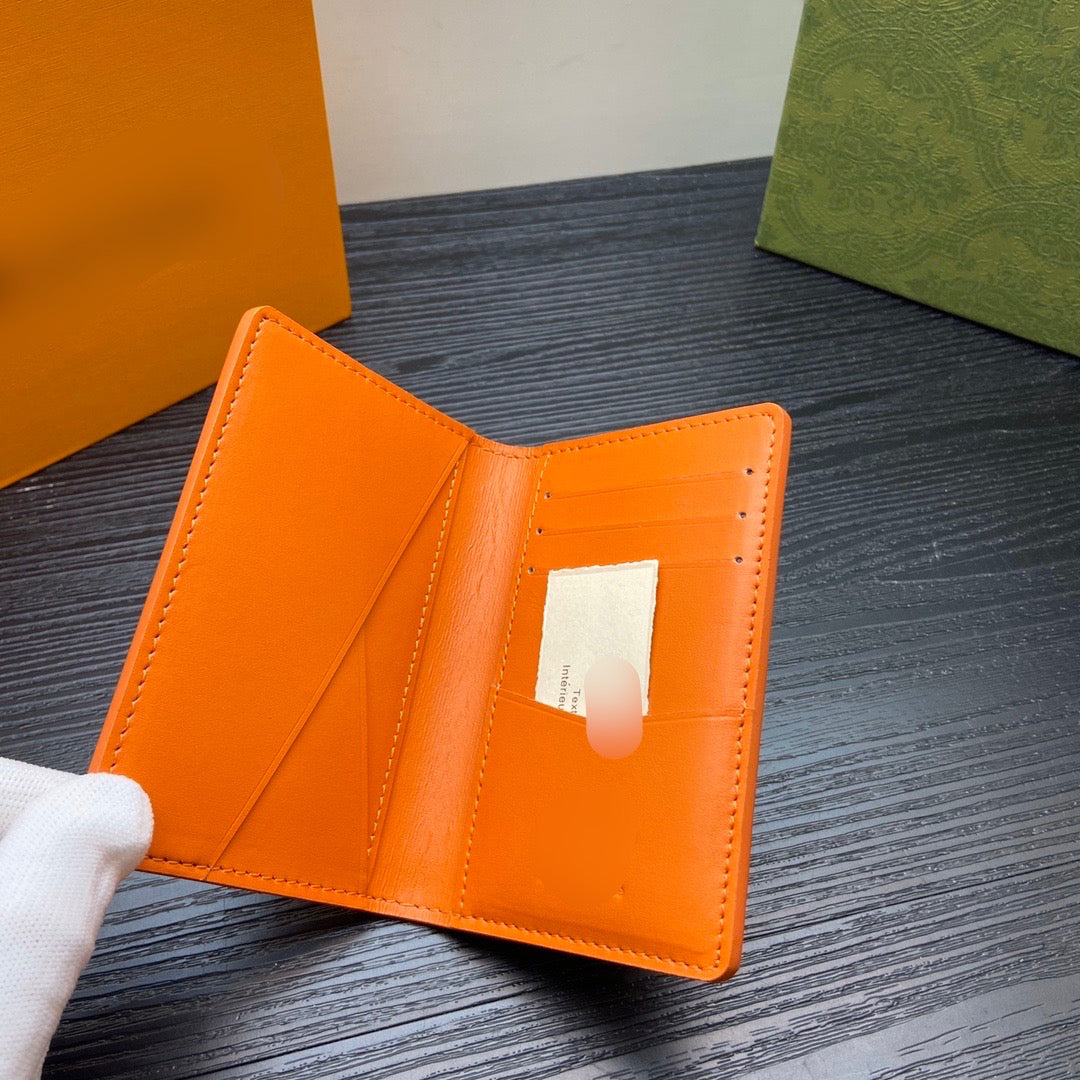 Orange Small Logo Small Bi-Fold Wallet - PREORDER