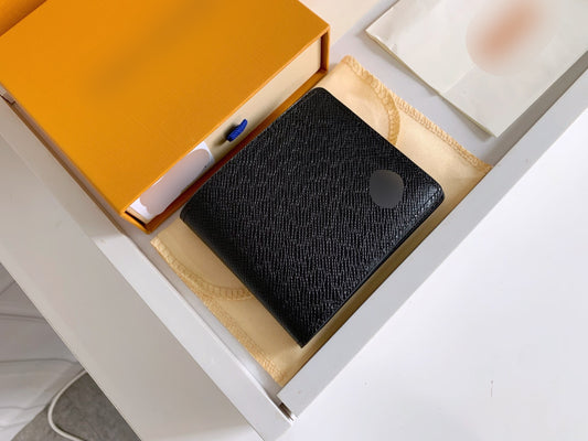 Black Canvas Medium Bi-Fold Wallet with ID Insert- PREORDER